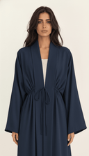 The Fatima Gathered Waist Tie Abaya - TAL by The Abaya Lab