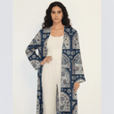 The Fatma Navy Mosaic Print Abaya - TAL by The Abaya Lab