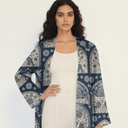 The Fatma Navy Mosaic Print Abaya - TAL by The Abaya Lab