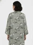 The Fatma Sage Green Crane Abaya - TAL by The Abaya Lab