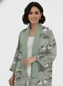 The Fatma Sage Green Crane Abaya - TAL by The Abaya Lab