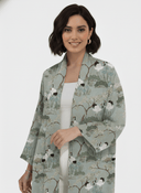 The Fatma Sage Green Crane Abaya - TAL by The Abaya Lab