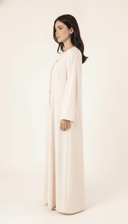 The Fawzia Pleated Front Button Detail Abaya - TAL by The Abaya Lab