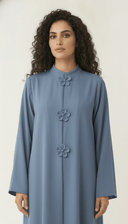 The Fawziya Floral Button Detail Abaya - TAL by The Abaya Lab