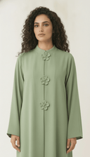 The Fawziya Floral Button Detail Abaya - TAL by The Abaya Lab
