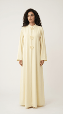 The Fawziya Floral Button Detail Abaya - TAL by The Abaya Lab
