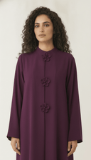 The Fawziya Floral Button Detail Abaya - TAL by The Abaya Lab