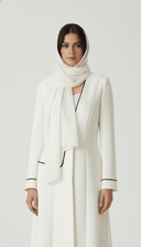 The Fayrouz Contrast Line Detail Abaya - TAL by The Abaya Lab