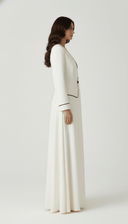 The Fayrouz Contrast Line Detail Abaya - TAL by The Abaya Lab