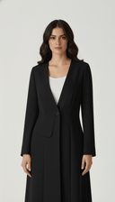 The Fayrouz Contrast Line Detail Abaya - TAL by The Abaya Lab