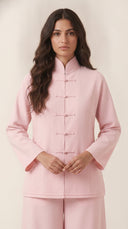 The Ghala Mandarin Collar Cord Detail Co-Ord Set - TAL by The Abaya Lab