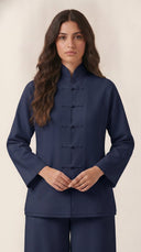 The Ghala Mandarin Collar Cord Detail Co-Ord Set - TAL by The Abaya Lab