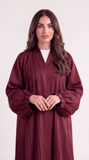 The Ghusoon Pleated Front Balloon Sleeve Abaya - TAL by The Abaya Lab