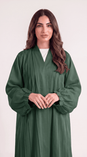 The Ghusoon Pleated Front Balloon Sleeve Abaya - TAL by The Abaya Lab