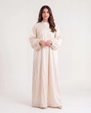 The Ghusoon Pleated Front Balloon Sleeve Abaya - TAL by The Abaya Lab
