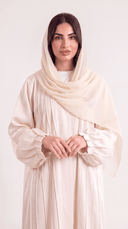 The Ghusoon Pleated Front Balloon Sleeve Abaya - TAL by The Abaya Lab