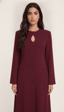 The Habiba Keyhole Neck Button Front Abaya - TAL by The Abaya Lab
