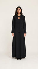 The Habiba Keyhole Neck Button Front Abaya - TAL by The Abaya Lab
