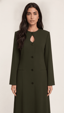 The Habiba Keyhole Neck Button Front Abaya - TAL by The Abaya Lab