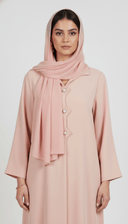 The Hadeel Minimal Pearl Button Abaya - TAL by The Abaya Lab