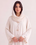 The Hadeel Shell Tie Detail Abaya - TAL by The Abaya Lab
