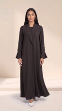 The Hadia Shawl Collar & Flared Cuffs Abaya - TAL by The Abaya Lab