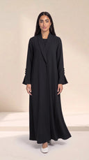 The Hadia Shawl Collar & Flared Cuffs Abaya - TAL by The Abaya Lab