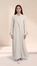 The Hadia Shawl Collar & Flared Cuffs Abaya - TAL by The Abaya Lab
