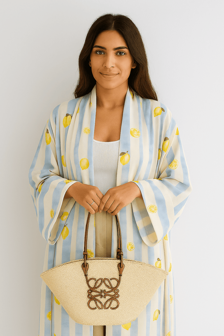 The Hafsa Blue Lemon Abaya - TAL by The Abaya Lab