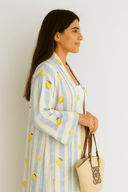 The Hafsa Blue Lemon Abaya - TAL by The Abaya Lab