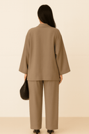 The Hafsa Relaxed Brown Co - ord Set - TAL by The Abaya Lab