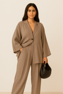 The Hafsa Relaxed Brown Co - ord Set - TAL by The Abaya Lab