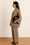 The Hafsa Relaxed Brown Co - ord Set - TAL by The Abaya Lab