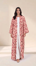 The Hajara Floral Print Open-Front Abaya - TAL by The Abaya Lab