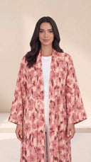The Hajara Floral Print Open-Front Abaya - TAL by The Abaya Lab
