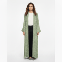 The Hala Sage Green Abstract Abaya - TAL by The Abaya Lab