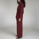 The Hamda Burgundy Wrap Premium Set - TAL by The Abaya Lab