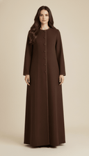 The Hamda Embroidery Detail and Button Abaya - TAL by The Abaya Lab