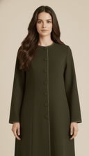 The Hamda Embroidery Detail and Button Abaya - TAL by The Abaya Lab