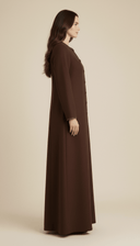 The Hamda Embroidery Detail and Button Abaya - TAL by The Abaya Lab
