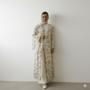 The Hamda Ivory Floral Abaya - TAL by The Abaya Lab