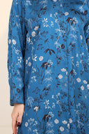 The Hamda Petite Teal Floral Abaya - TAL by The Abaya Lab