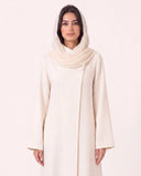 The Hamna High Neck Wrap Abaya with Covered Button - TAL by The Abaya Lab