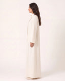 The Hamna High Neck Wrap Abaya with Covered Button - TAL by The Abaya Lab