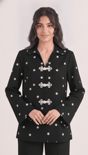 The Hamna Polka Dot Mandarin Button Detail Co-Ord Set - TAL by The Abaya Lab