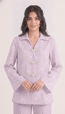 The Hamna Polka Dot Mandarin Button Detail Co-Ord Set - TAL by The Abaya Lab