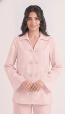 The Hamna Polka Dot Mandarin Button Detail Co-Ord Set - TAL by The Abaya Lab