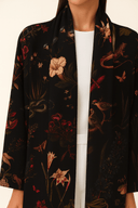 The Hana Black Abaya with Botanical Print - TAL by The Abaya Lab