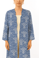 The Hana Blue Printed Abaya - TAL by The Abaya Lab
