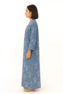 The Hana Blue Printed Abaya - TAL by The Abaya Lab
